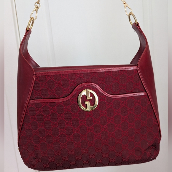 ❌ SOLD ❌ Dark red vintage Gucci 1973 shoulder bag - with dust bag - Picture 13 of 17